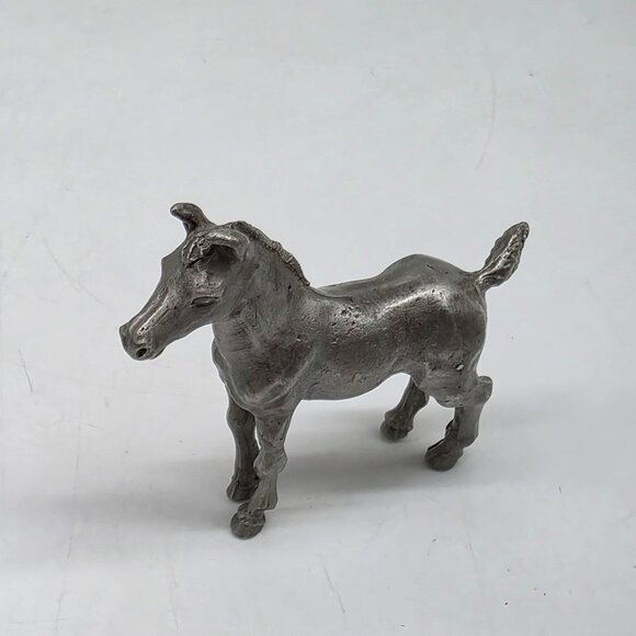 Vintage Pewter Foal Figurine Collectibles 2.5" High - Picture 2 of 7